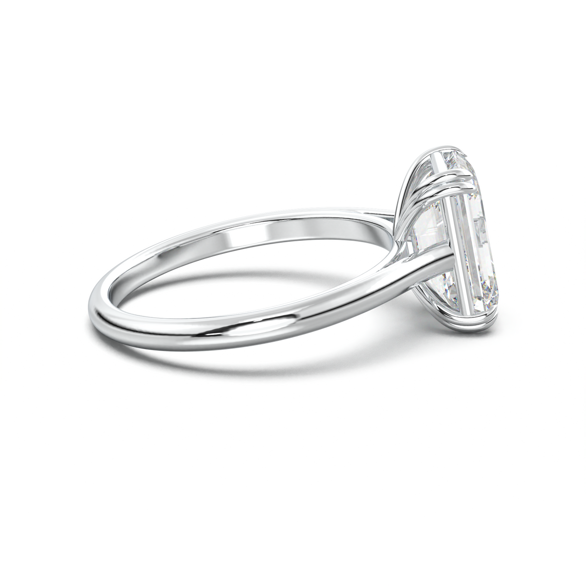 Emerald Solitaire Engagement Ring