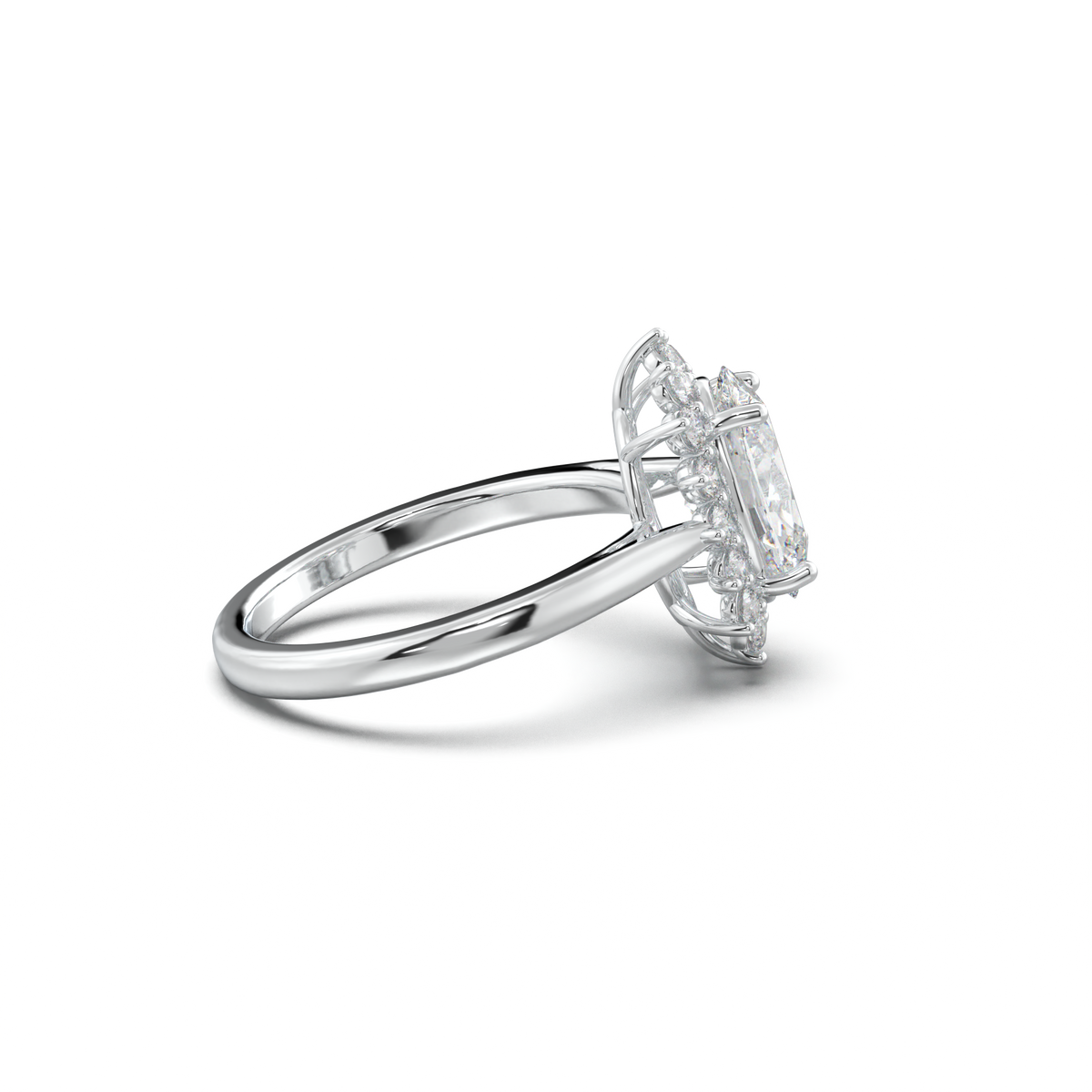 Oval Halo Engagement Ring