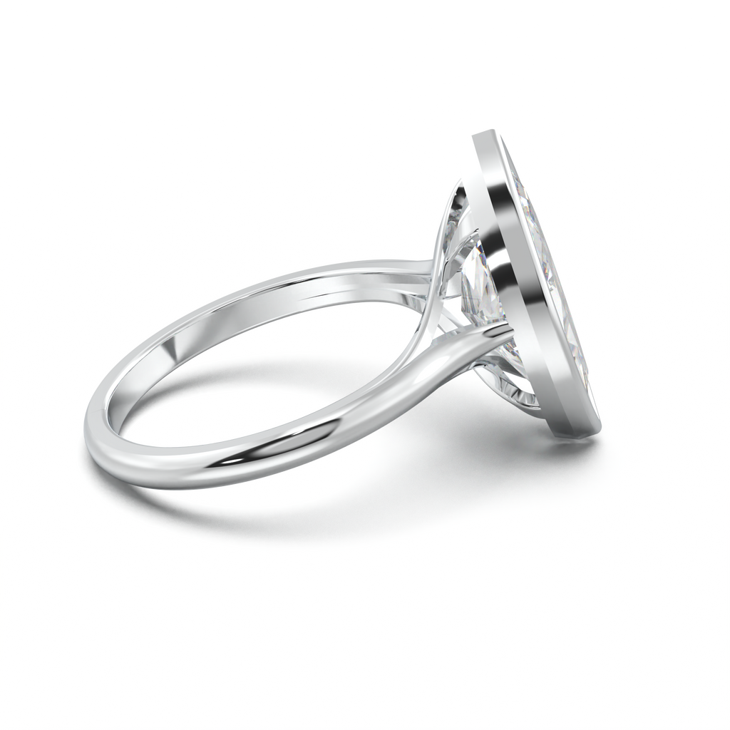 Marquise Bezel Solitaire Engagement Ring