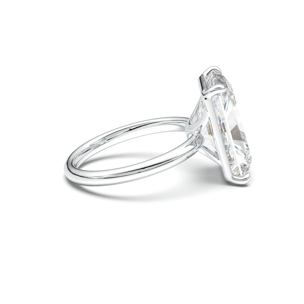 Radiant Solitaire Horseshoe Setting Engagement Ring