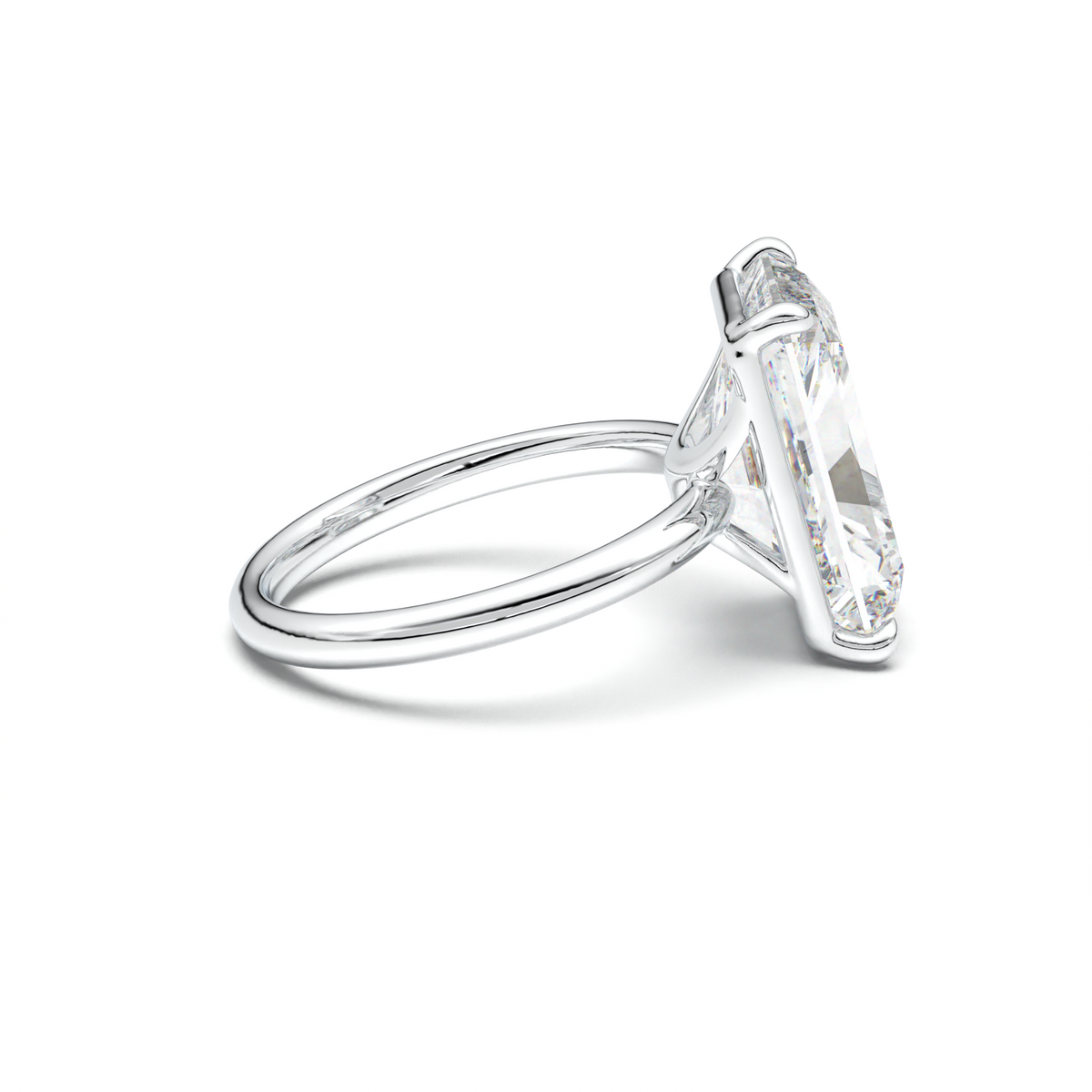 Radiant Solitaire Horseshoe Setting Engagement Ring
