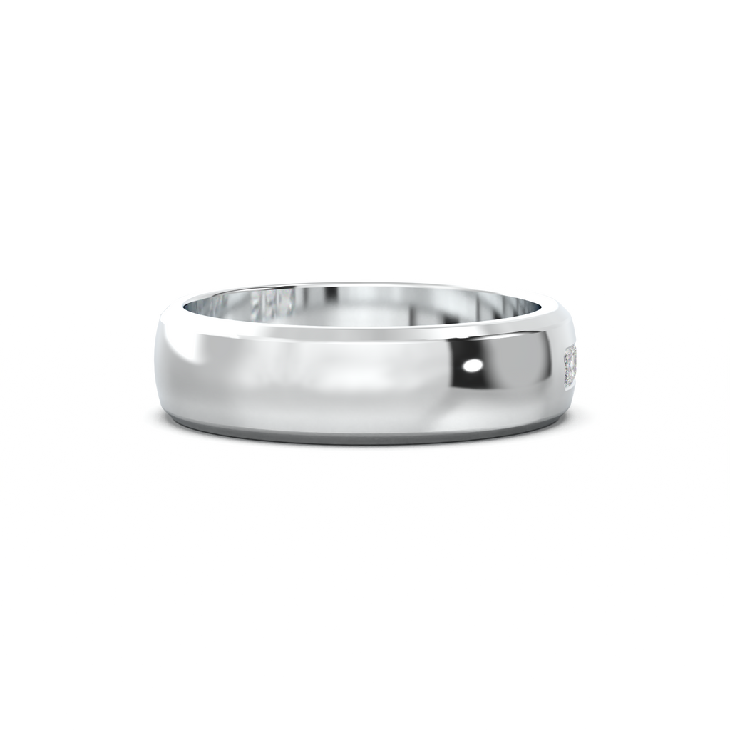 Three-Emerald Inlay Men's Band