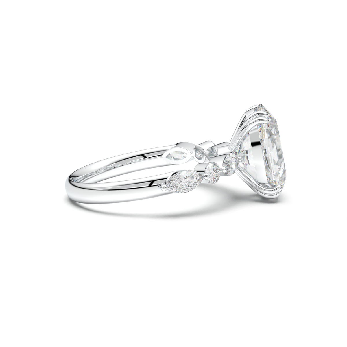 Oval Mixed-Shape Engagement Ring