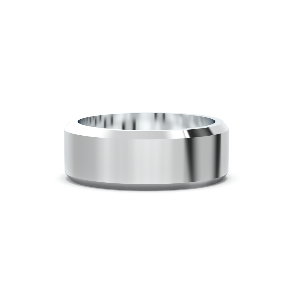 Wide Beveled Men's Band