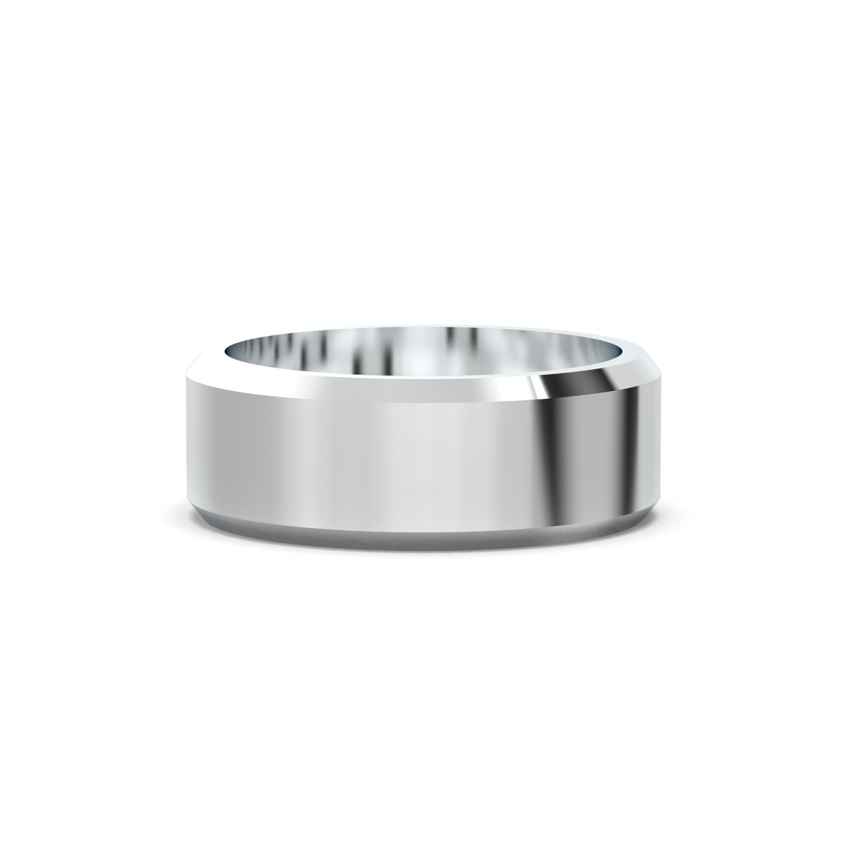 Wide Beveled Men's Band