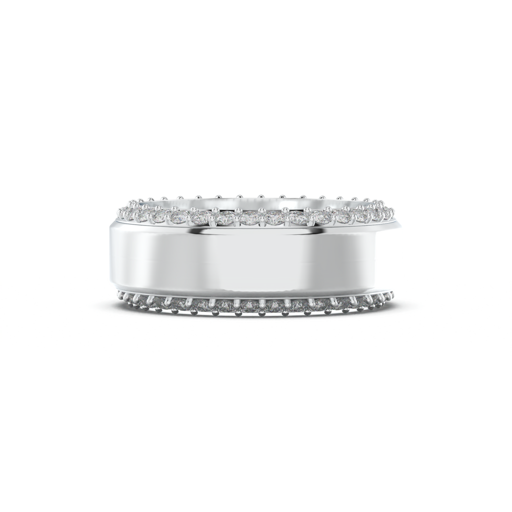 Double Pavé Edge Men's Band
