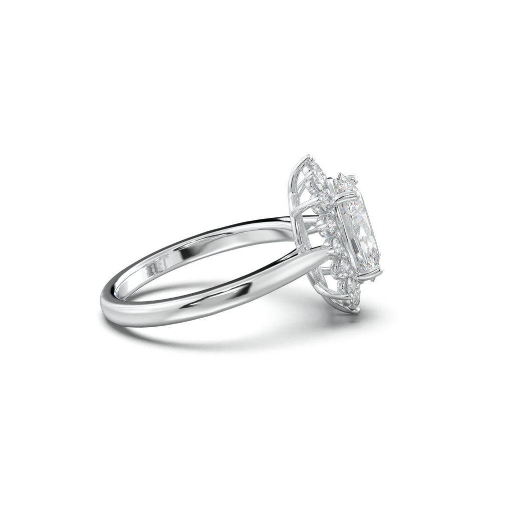 Oval Halo Engagement Ring