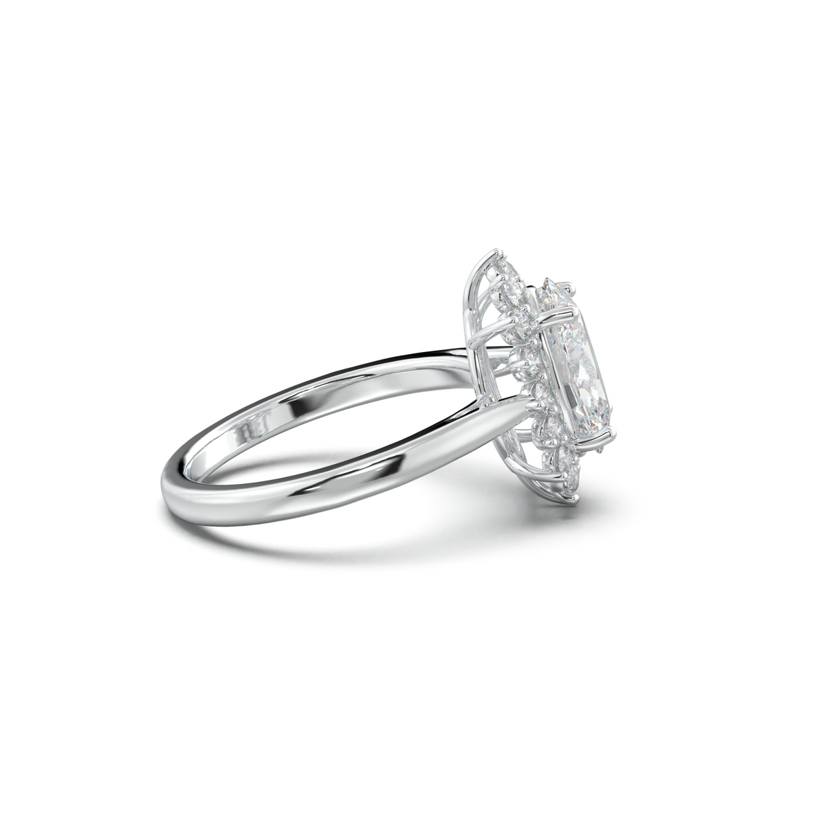 Oval Halo Engagement Ring
