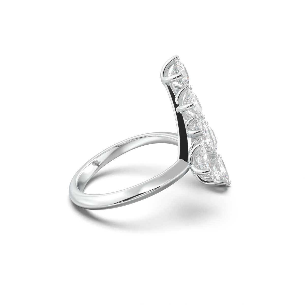 Asymmetric Mixed-Shape Diamond & Peridot Ring