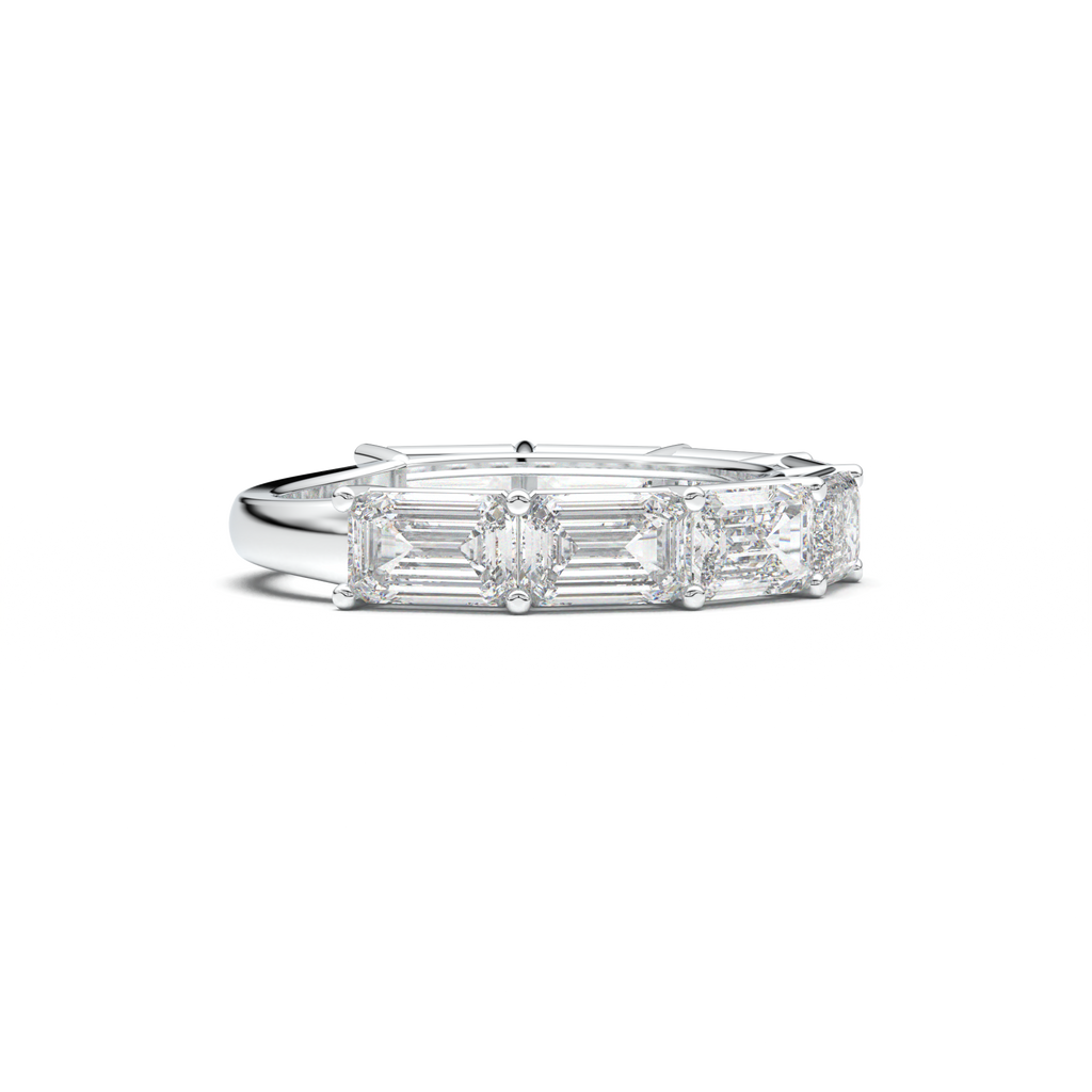 Emerald-Cut Six-Stone Wedding Band