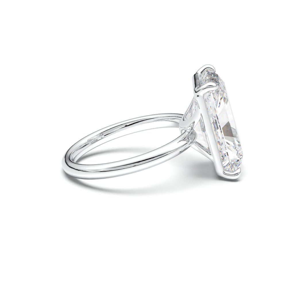 Radiant Solitaire Horseshoe Setting Engagement Ring