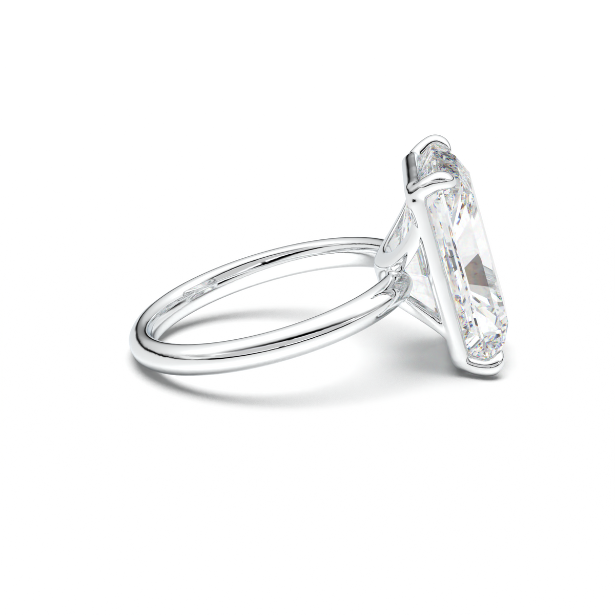 Radiant Solitaire Horseshoe Setting Engagement Ring