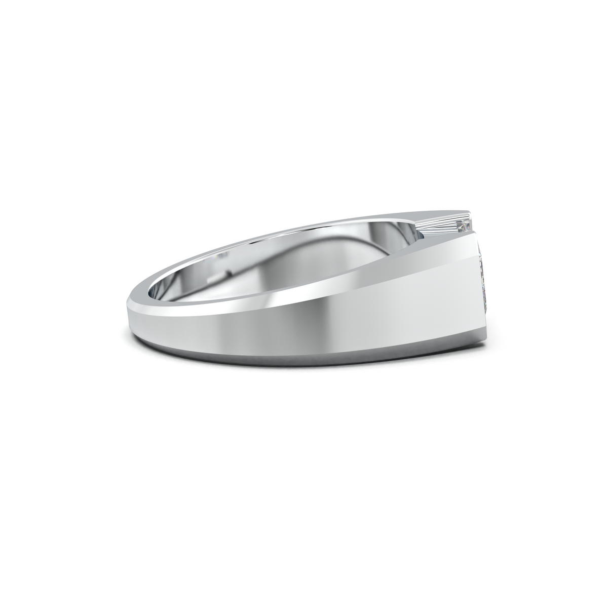 East-West Emerald Men's Ring