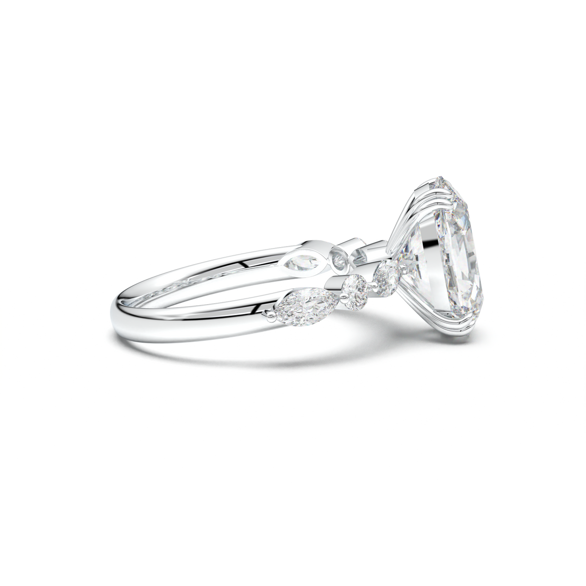 Oval Mixed-Shape Engagement Ring