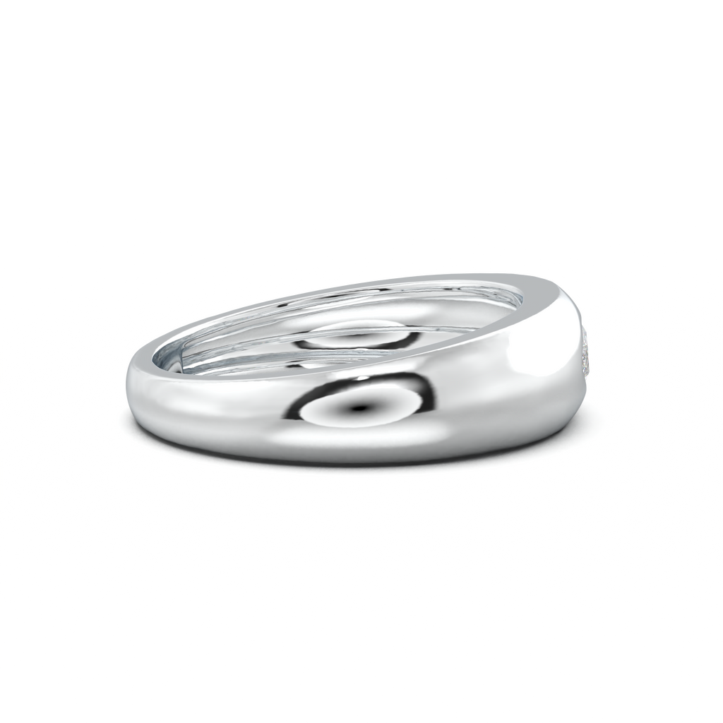 Flush-Set Marquise Men's Band