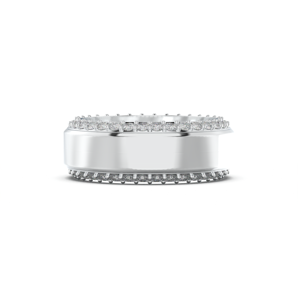 Double Pavé Edge Men's Band