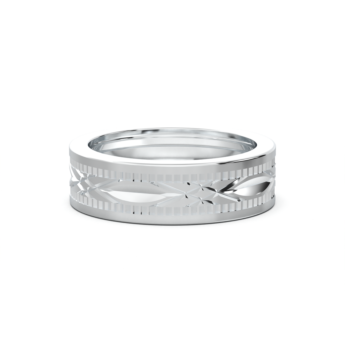 Engraved Geometric Men's Band