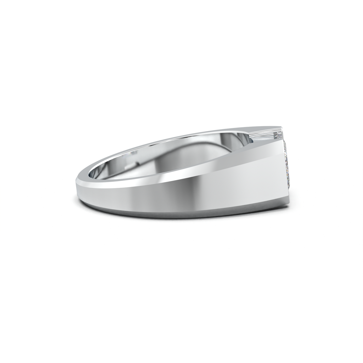 East-West Emerald Men's Ring