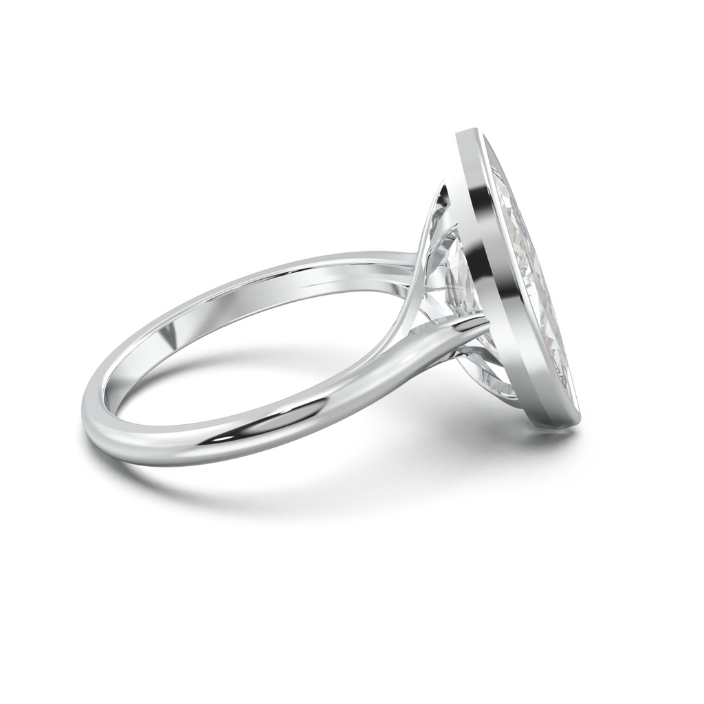 Marquise Bezel Solitaire Engagement Ring