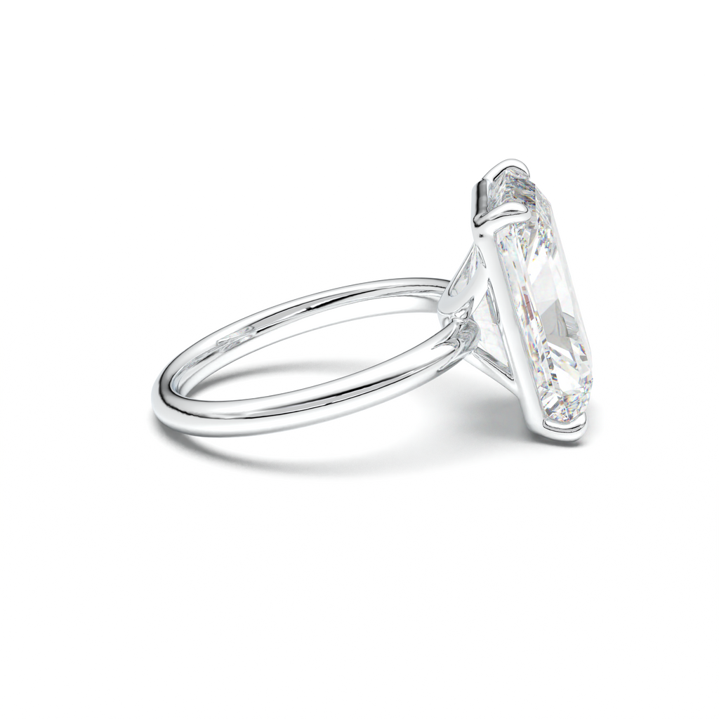 Radiant Solitaire Horseshoe Setting Engagement Ring