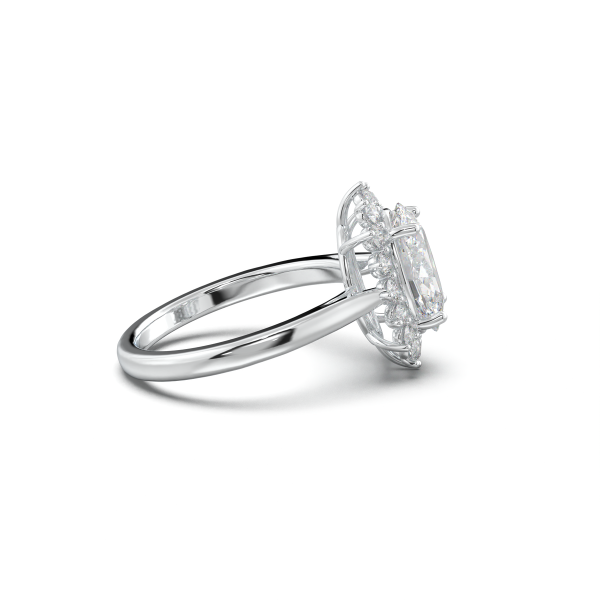 Oval Halo Engagement Ring