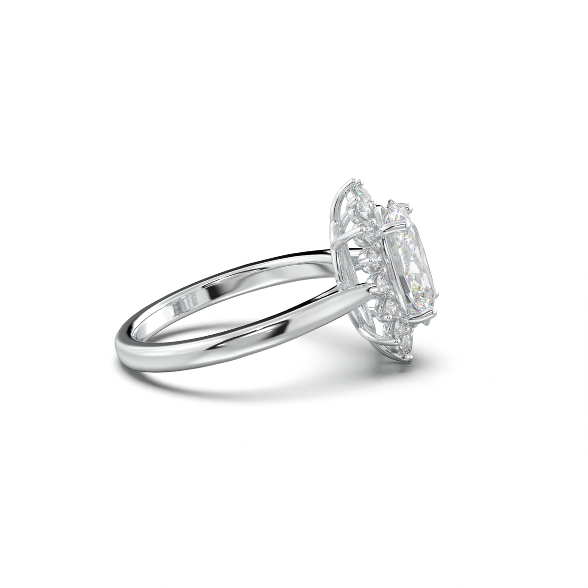 Oval Halo Engagement Ring