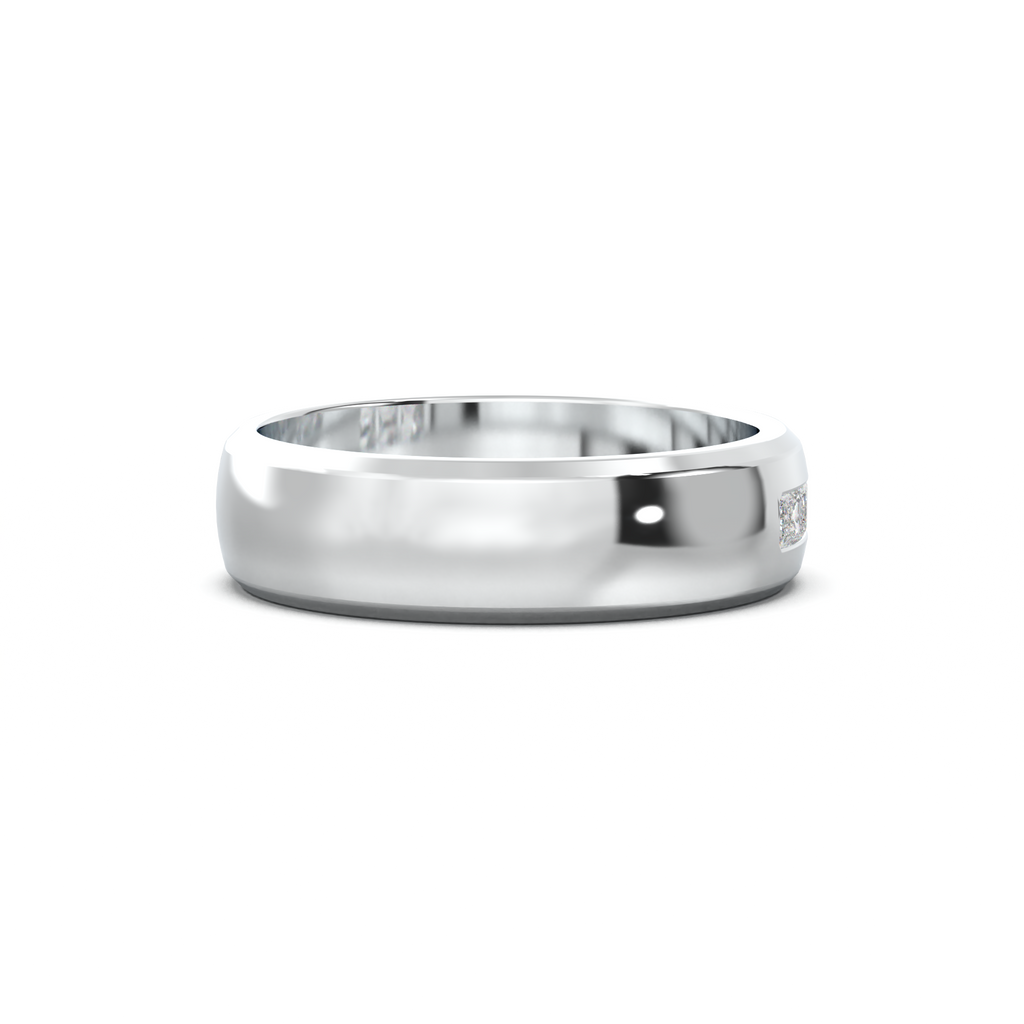 Three-Emerald Inlay Men's Band