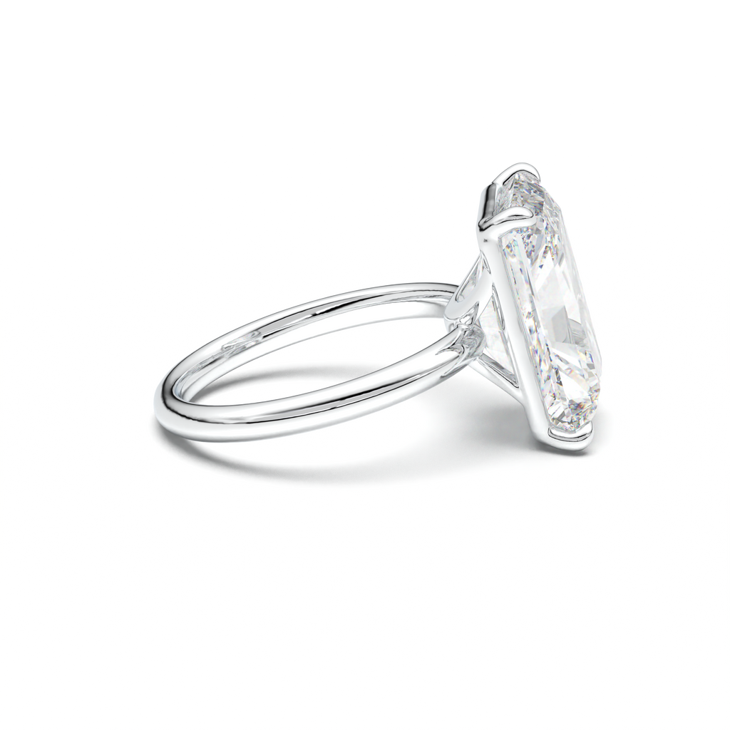 Radiant Solitaire Horseshoe Setting Engagement Ring