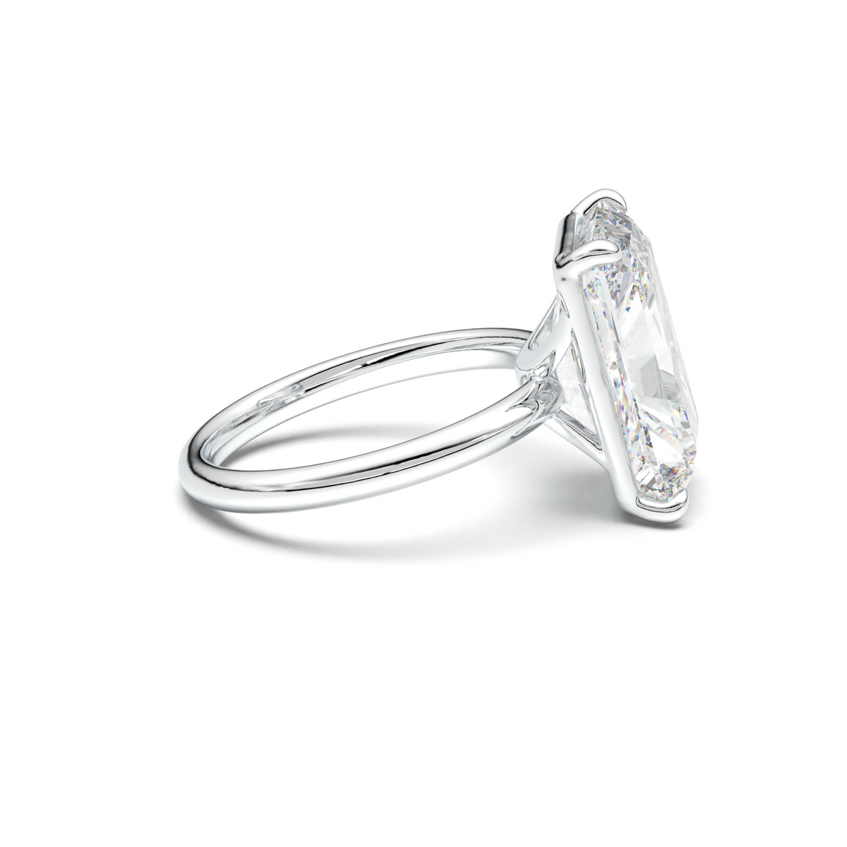 Radiant Solitaire Horseshoe Setting Engagement Ring