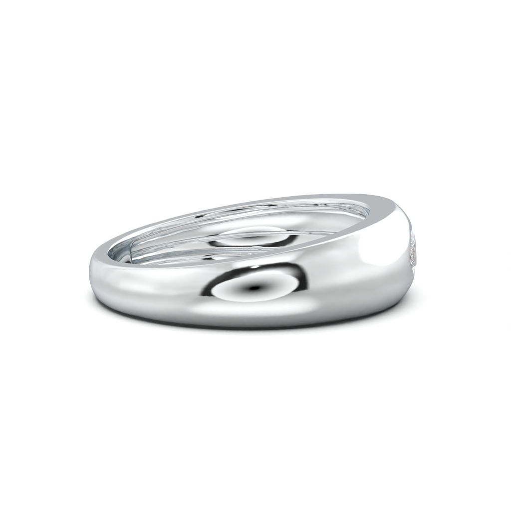 Flush-Set Marquise Men's Band