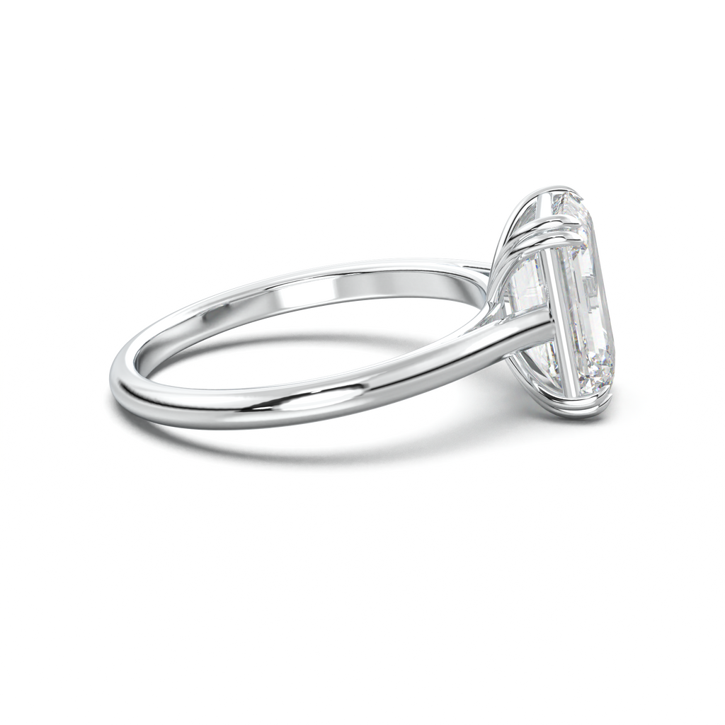 Emerald Solitaire Engagement Ring