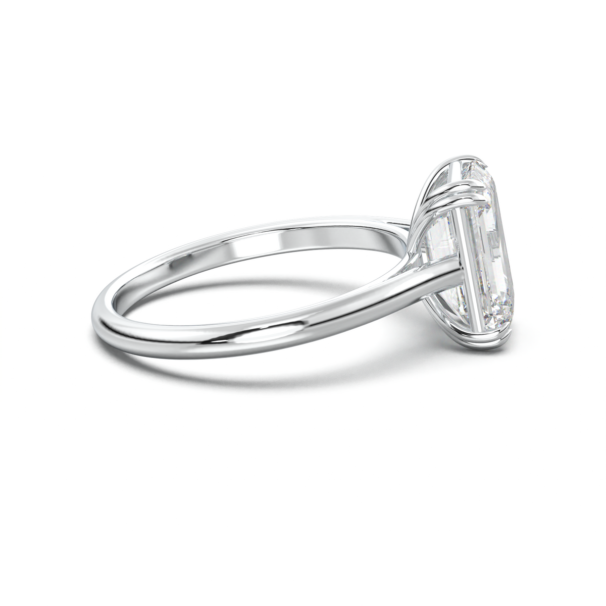 Emerald Solitaire Engagement Ring