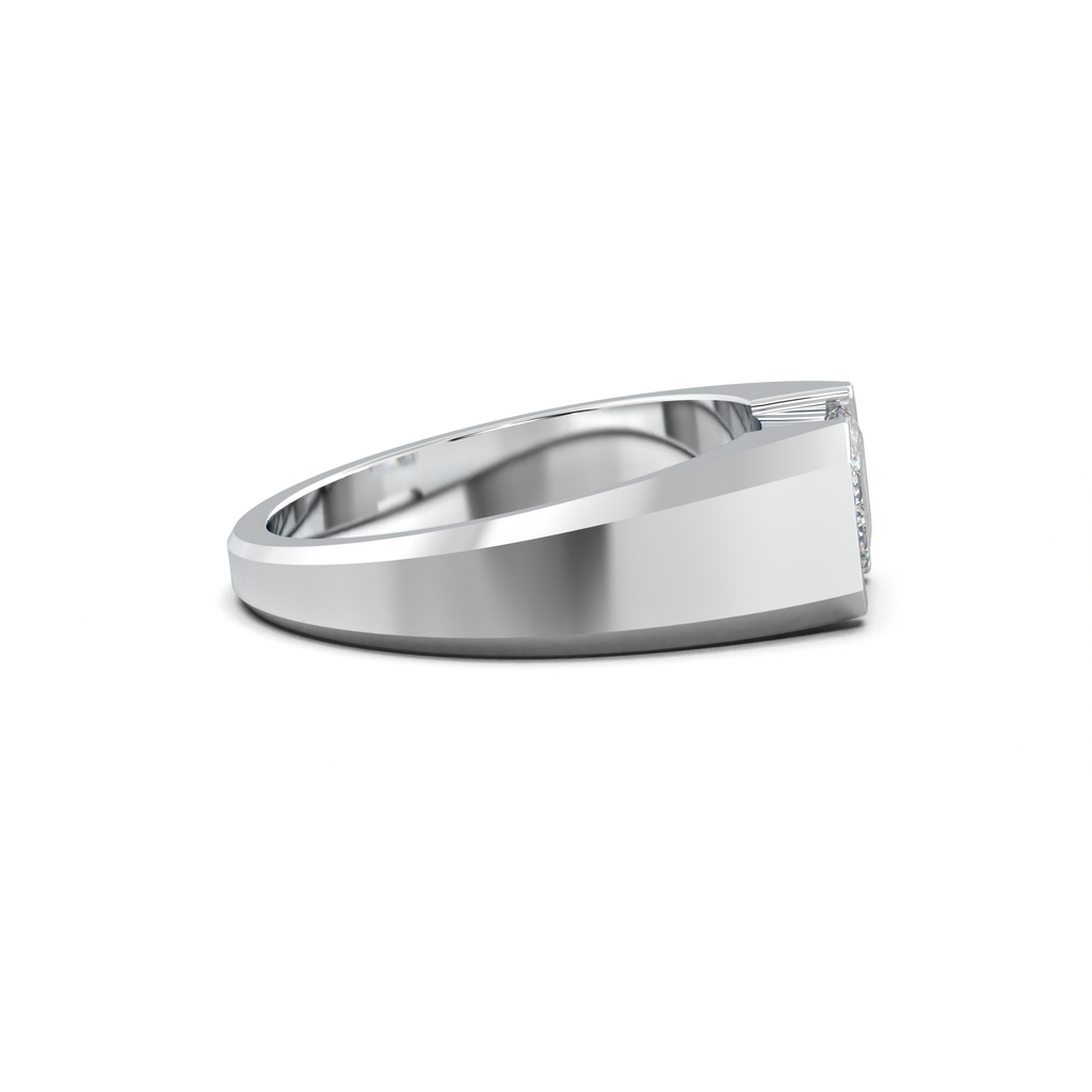 East-West Emerald Men's Ring