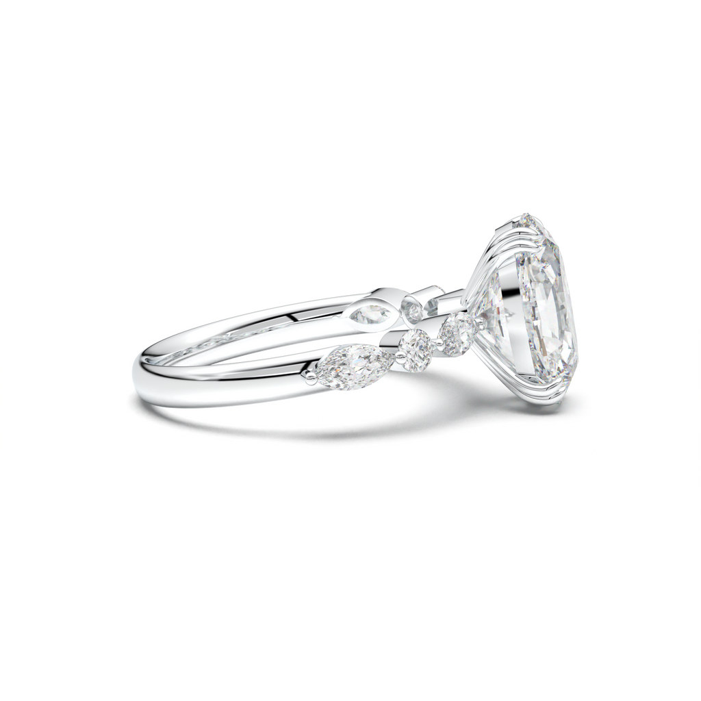 Oval Mixed-Shape Engagement Ring