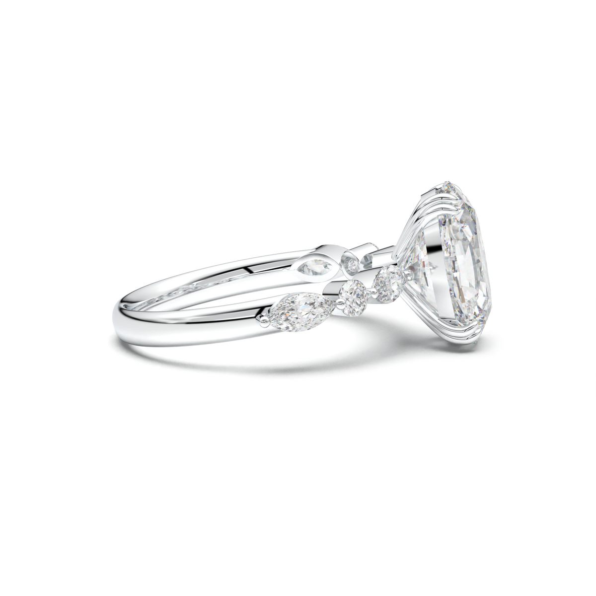 Oval Mixed-Shape Engagement Ring