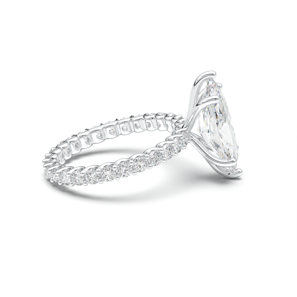 Marquise Pavé Engagement Ring
