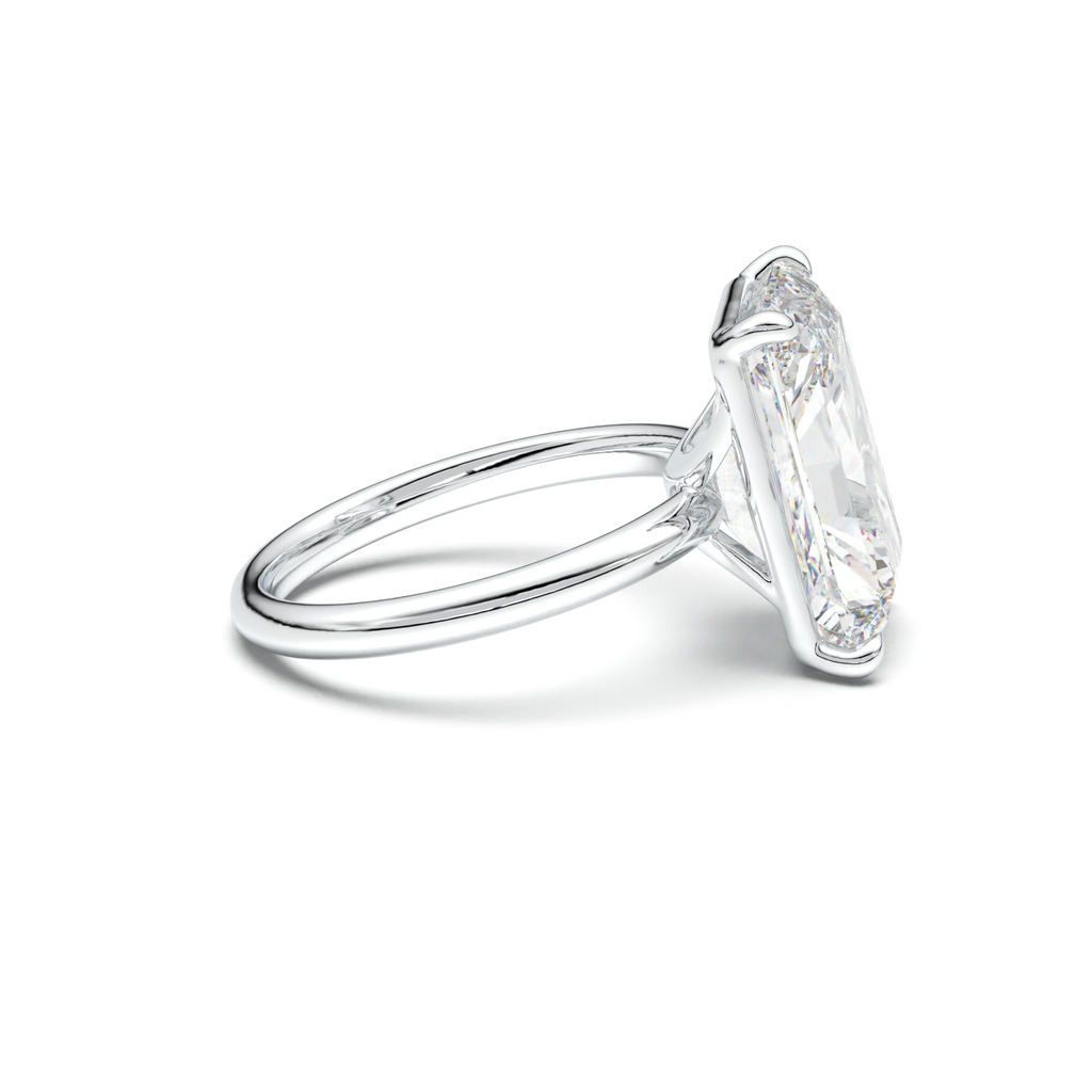 Radiant Solitaire Horseshoe Setting Engagement Ring