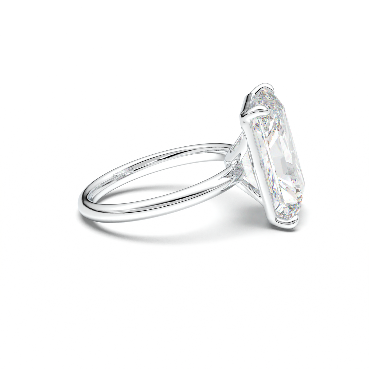 Radiant Solitaire Horseshoe Setting Engagement Ring