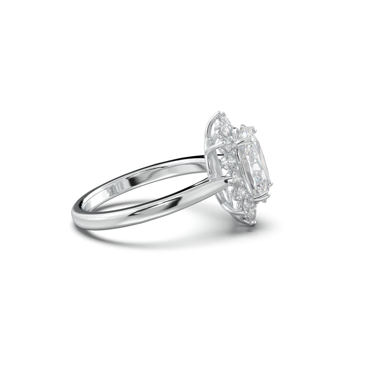 Oval Halo Engagement Ring