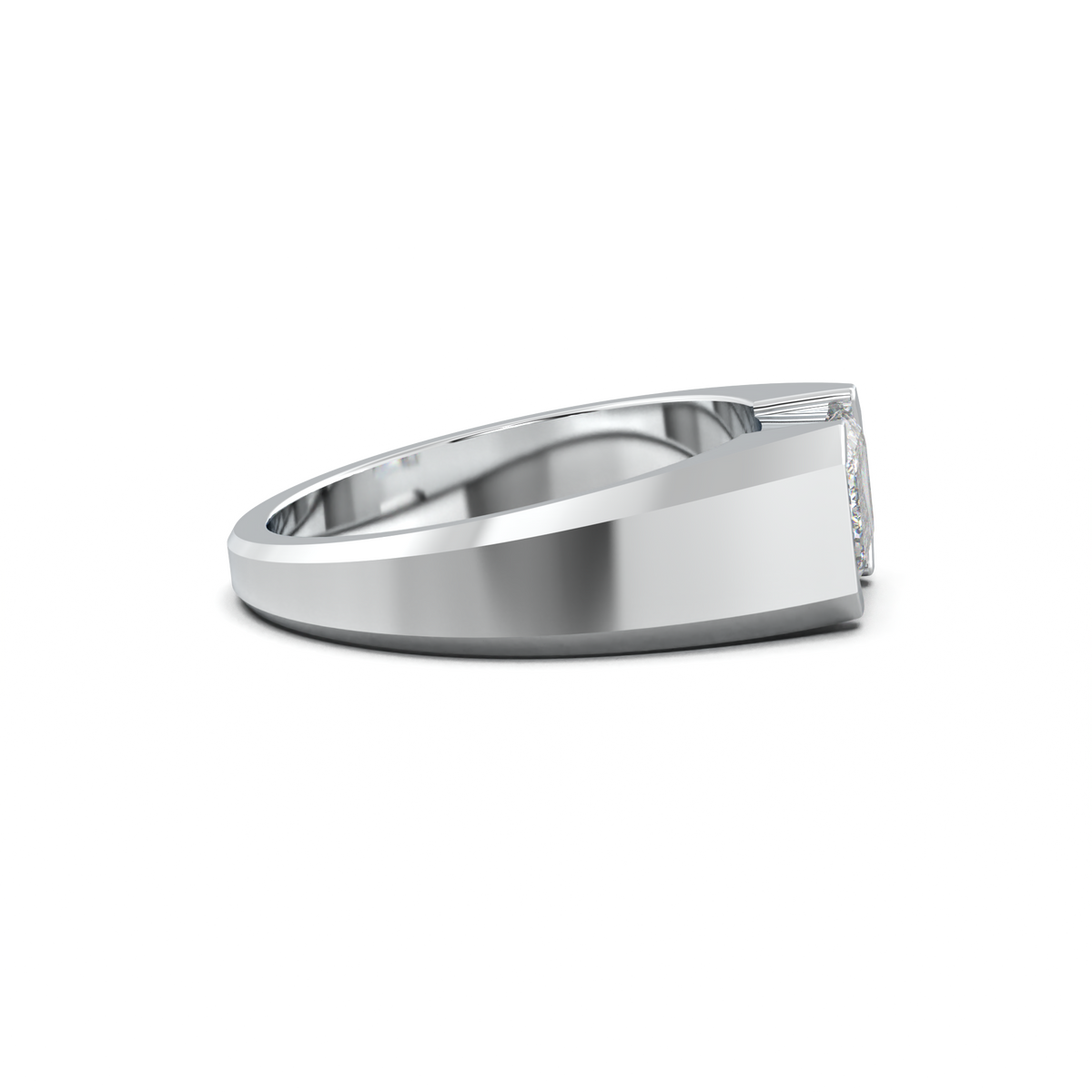 East-West Emerald Men's Ring
