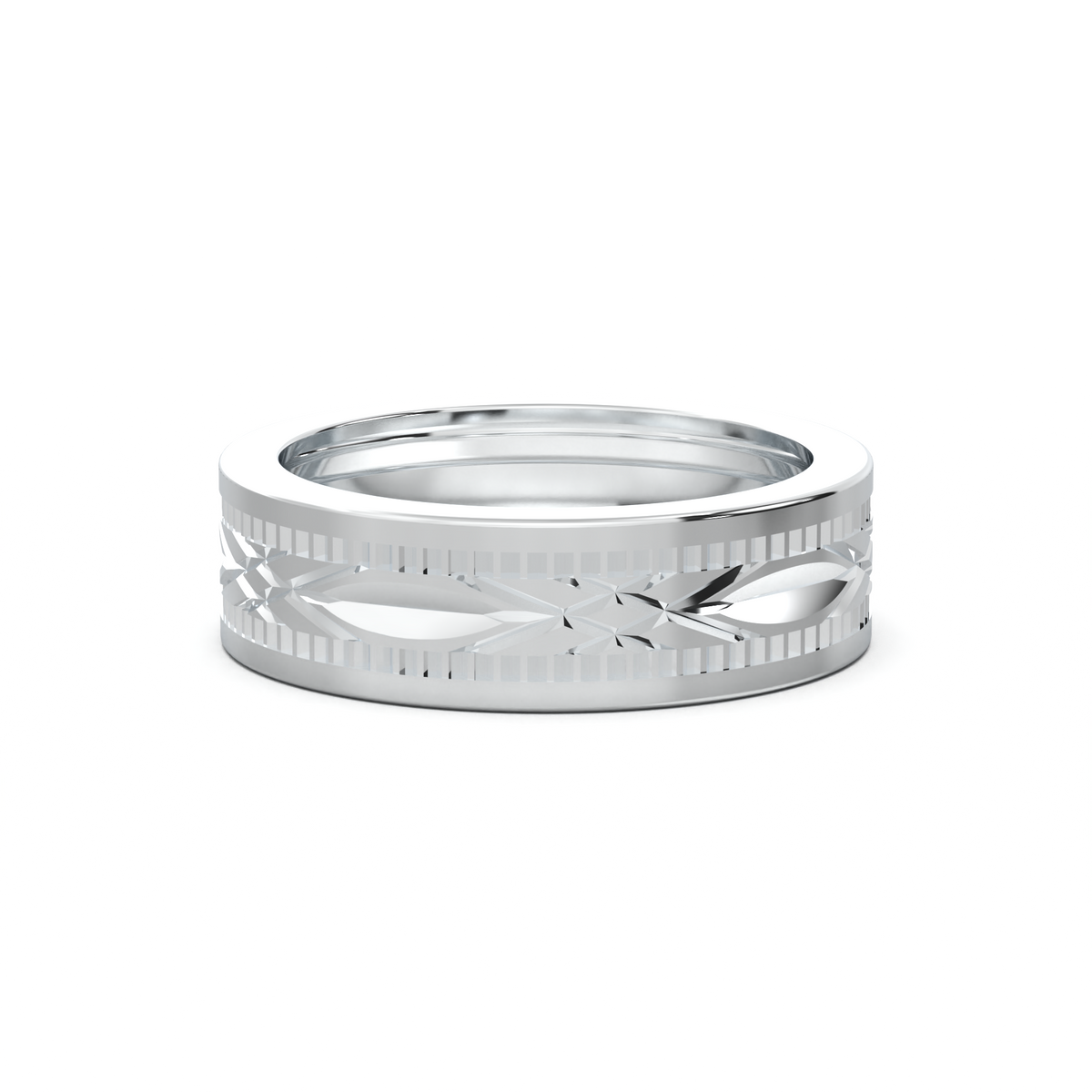 Engraved Geometric Men's Band