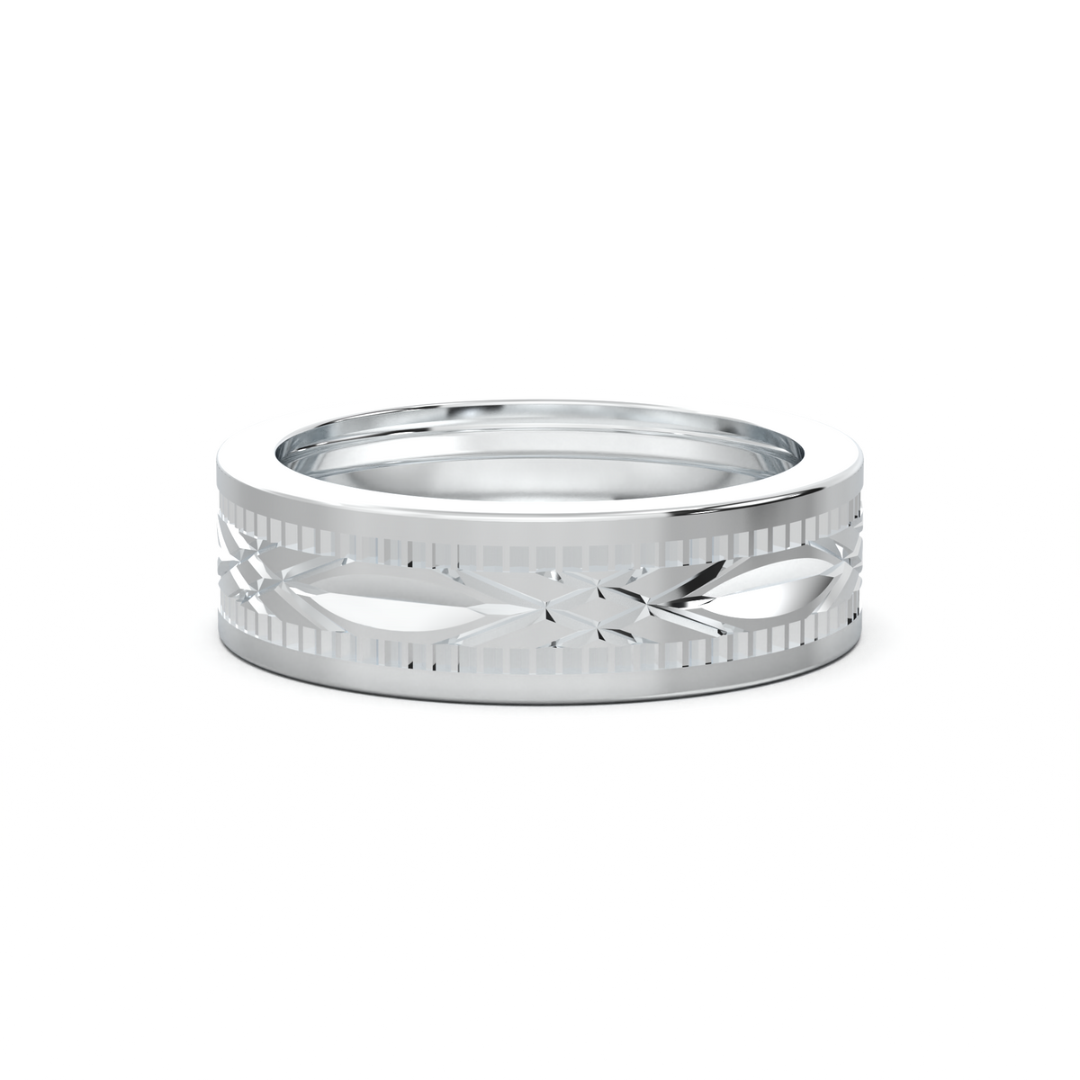 Engraved Geometric Men's Band