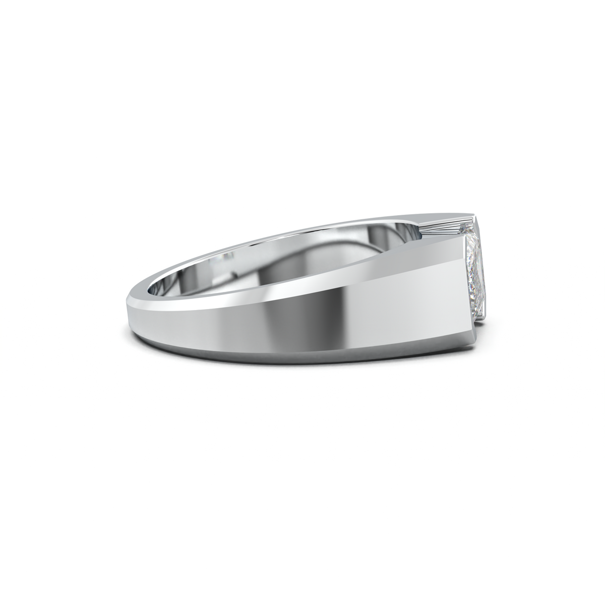 East-West Emerald Men's Ring