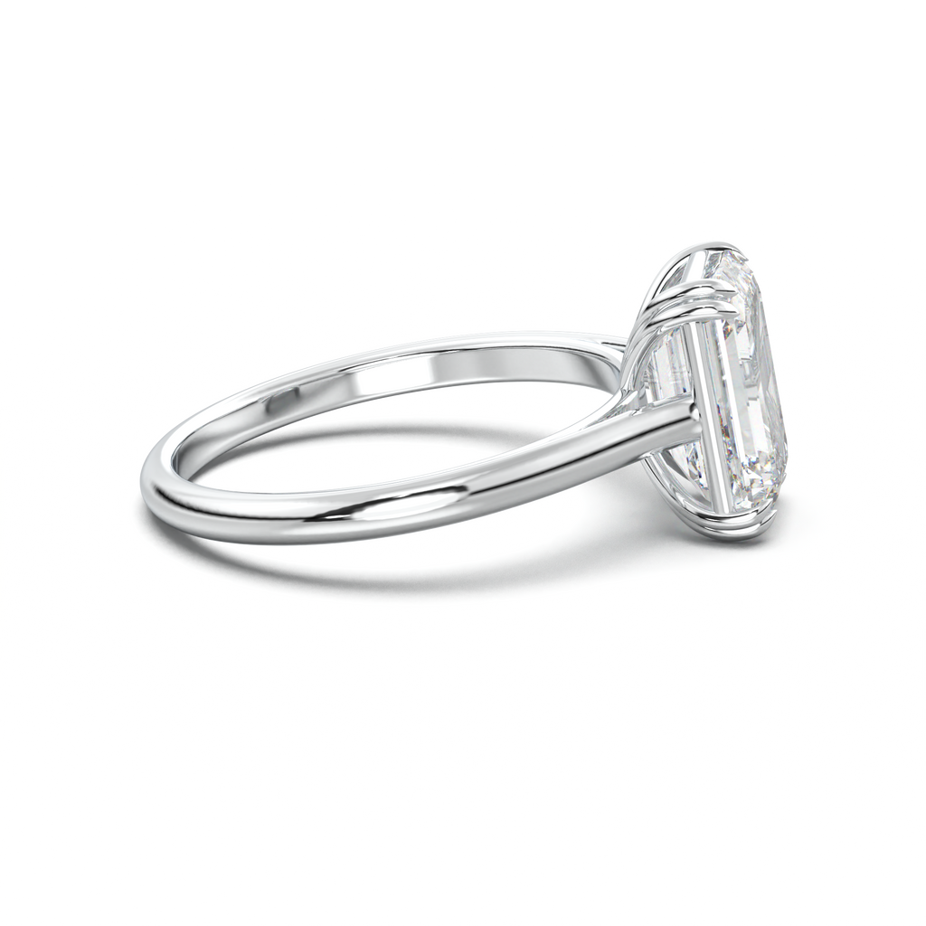 Emerald Solitaire Engagement Ring