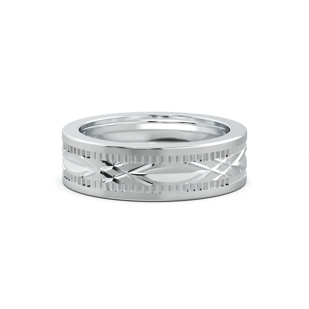 Engraved Geometric Men's Band
