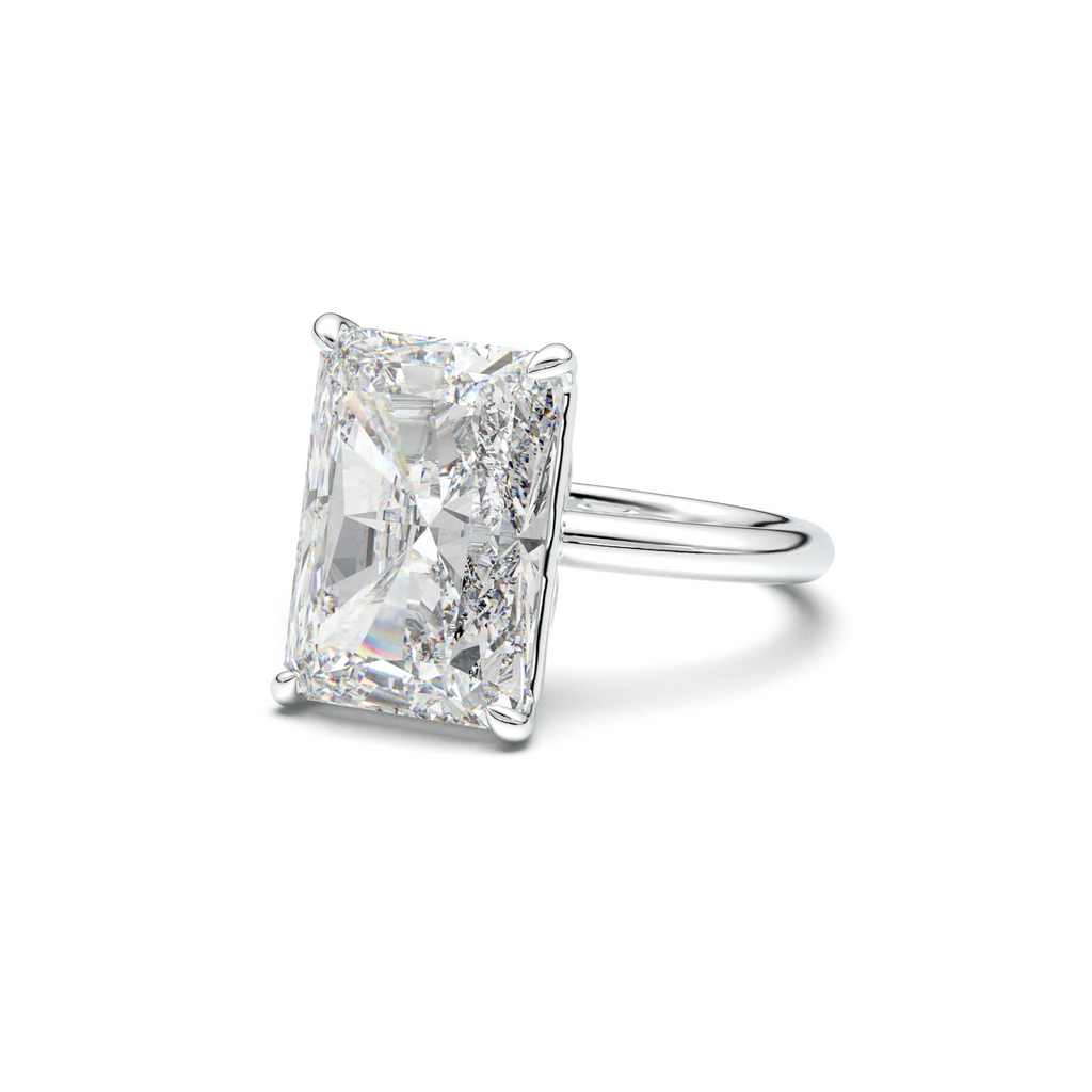 Radiant Solitaire Horseshoe Setting Engagement Ring