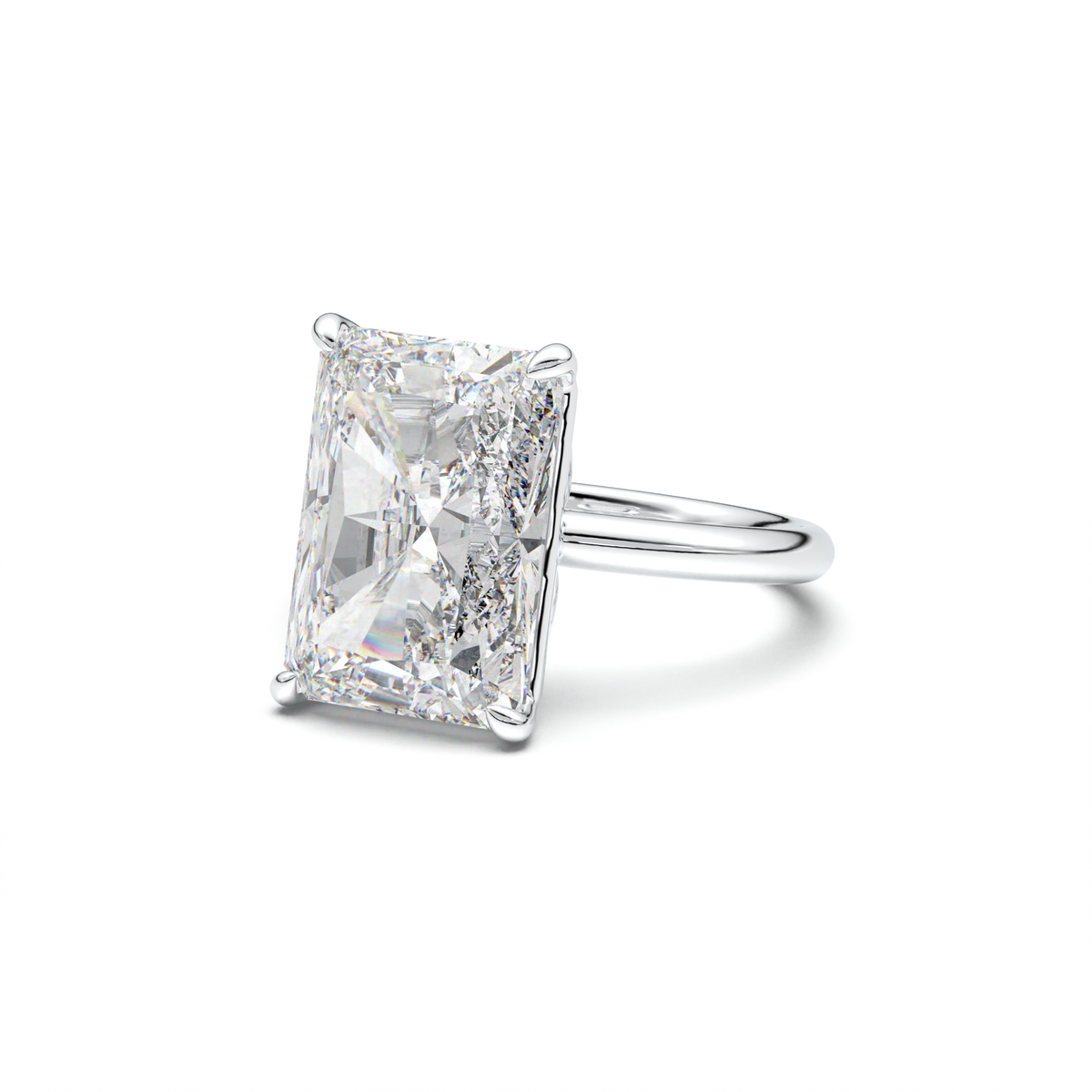 Radiant Solitaire Horseshoe Setting Engagement Ring