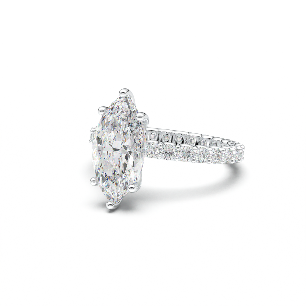 Marquise Pavé Engagement Ring