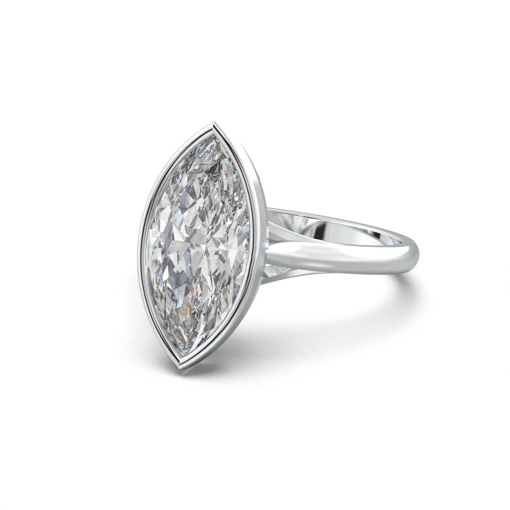 Marquise Bezel Solitaire Engagement Ring