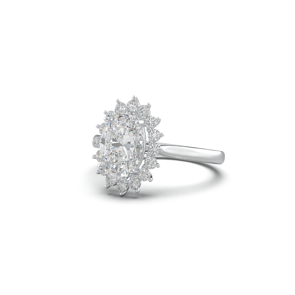 Oval Halo Engagement Ring
